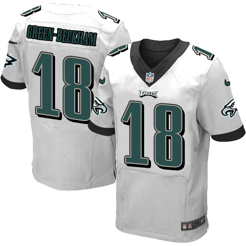 Men's Elite Dorial Green-Beckham Nike Jersey White Road - #18 NFL Philadelphia Eagles